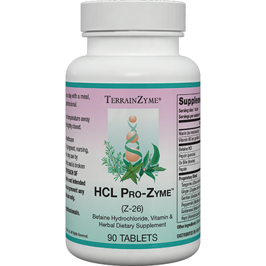 HCL-Prozyme (Z-26) - Apex Energetics - Betaine HCl, Ox Bile, Pepsin, Papain with a combination of digestive enzyme supports